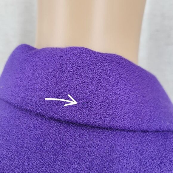 Alanni By Donnybrook Vintage Wool Purple Double-Breasted Women's Vest - Picture 7 of 8